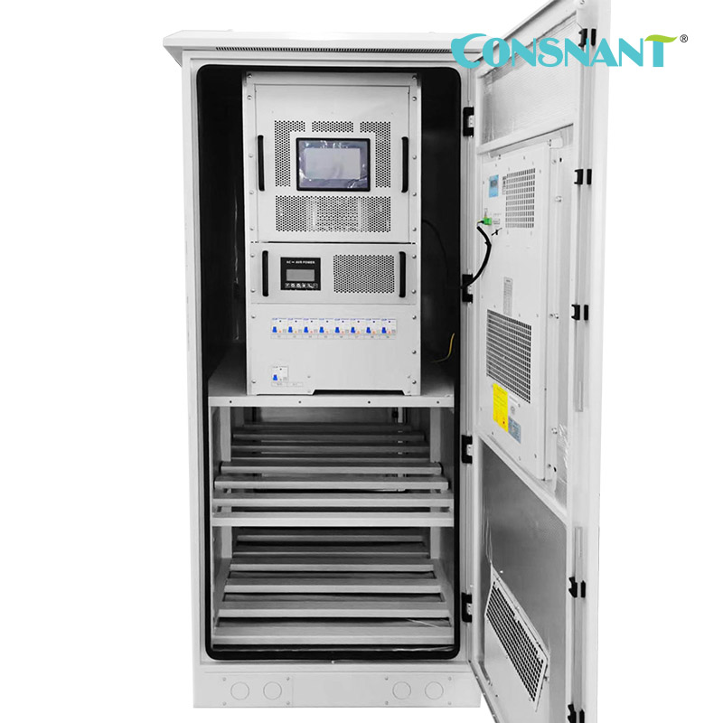 Bộ lưu điện công nghiệp ngoài trời IP56 6-10KVA có bình ắc quy VRLA với máy lạnh tủ đứng
