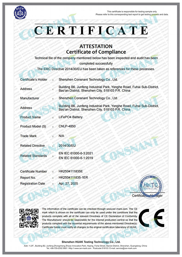 Pin LiFePO4 48V50AH - Chứng nhận CE